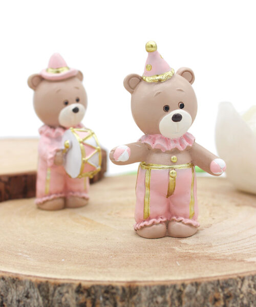 Bomboniera Orsetto in Resina Rosa