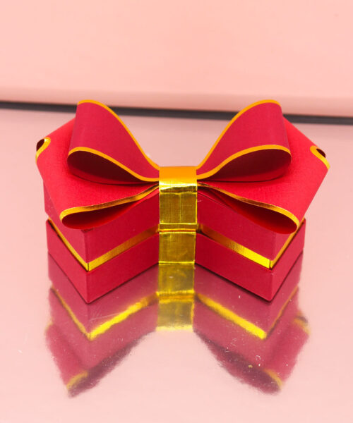 Bomboniera Scatola Degustazione Fiocco Rosso e Oro