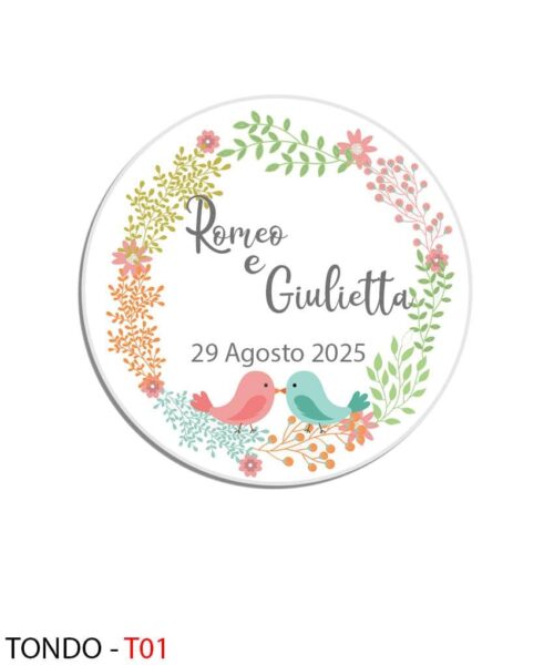 Bigliettini - Tondi - Confezione 40 pz - T1