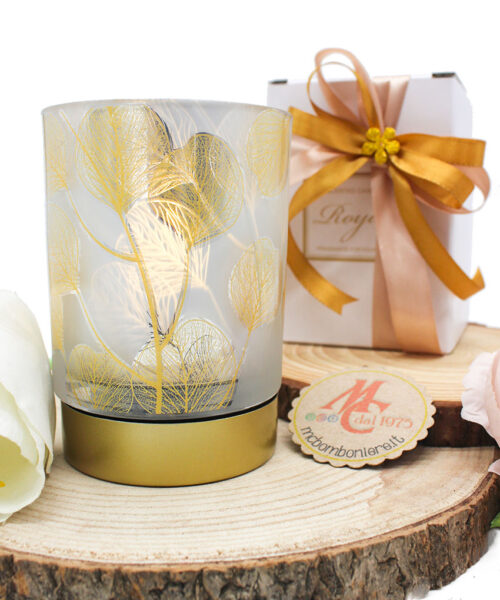 Bomboniera Lampada in Vetro Bianca Botanic – Eleganza per Ogni Evento