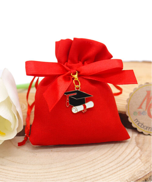 Bomboniera laurea sacchettino rosso