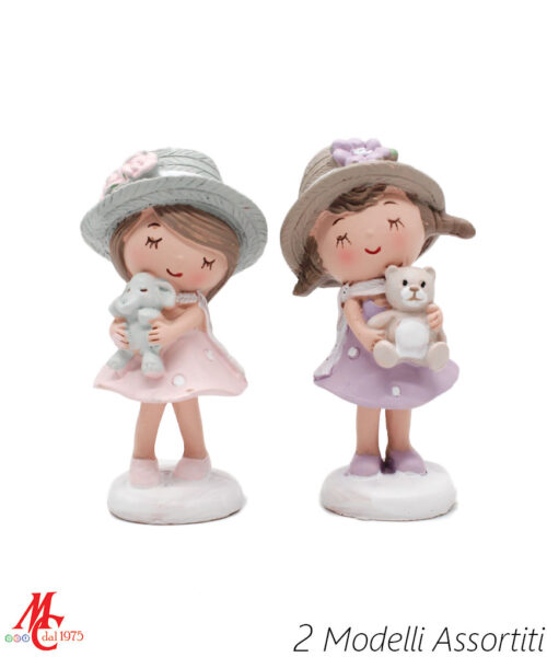 Bomboniera Bambine con Cappello con Elefantino e Orsetto