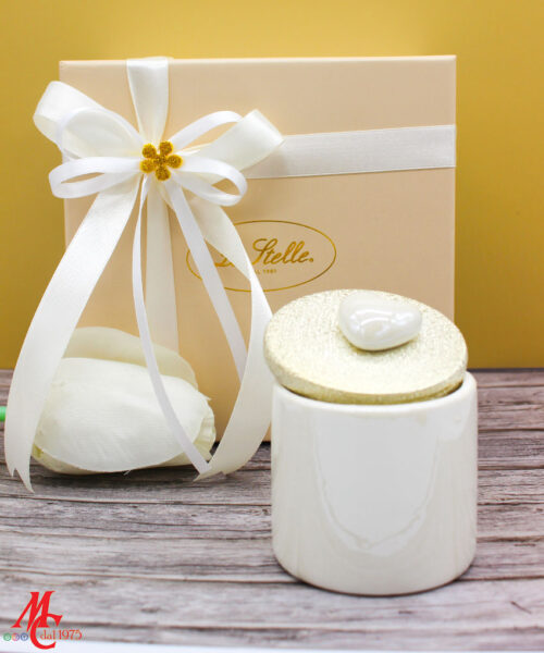 Bomboniera Scatola Candela Soia Porcellana