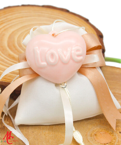 Bomboniera Appendino Calamita Cuore Rosa - Love