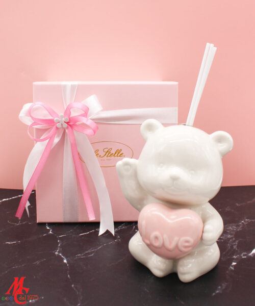 Bomboniera Profumatore Orsetto Porcellana Rosa