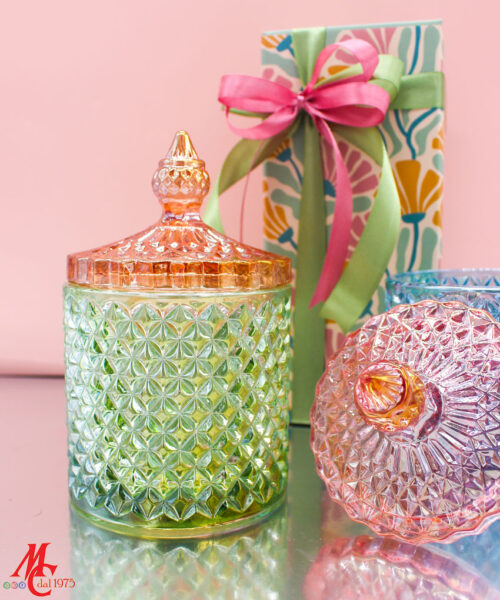 Bomboniera Scatola in Vetro Colorato