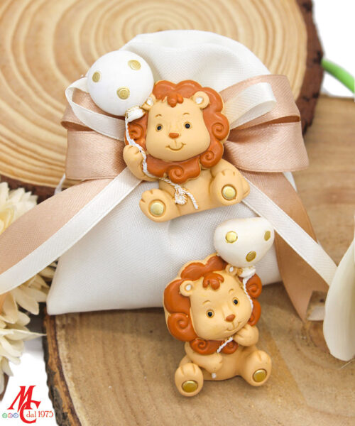 Bomboniera Calamita Leoncino in Resina
