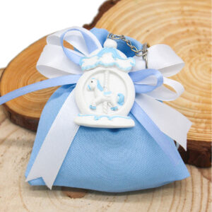 Bomboniera Portachiavi Giostrina Celeste in Resina – 4x5 cm