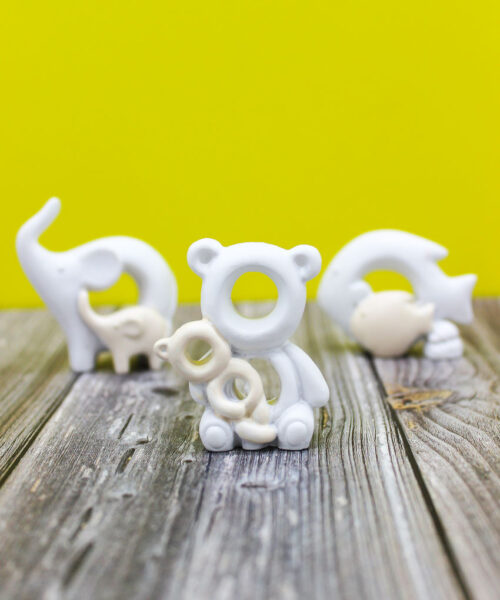 Bomboniera Animali con Cucciolo in Resina – 3 Modelli Assortiti 5,5 cm