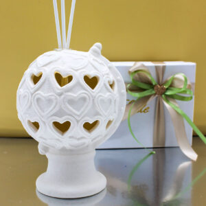 Bomboniera Profumatore Globo in Porcellana con Luce LED – Completo di Confezione