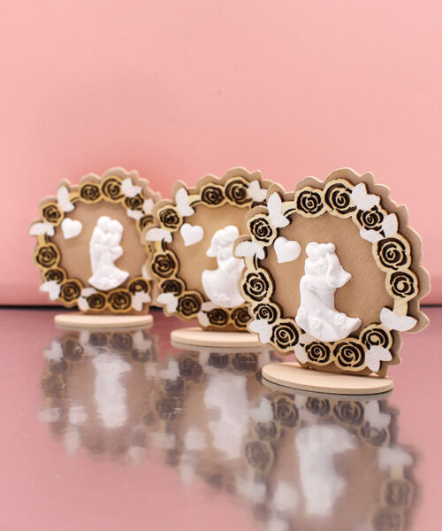 Segnaposto legno sposi – Bomboniera matrimonio elegante | MC Bomboniere