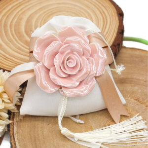 Bomboniera Appendino Calamita Rosa in Porcellana – 7 cm