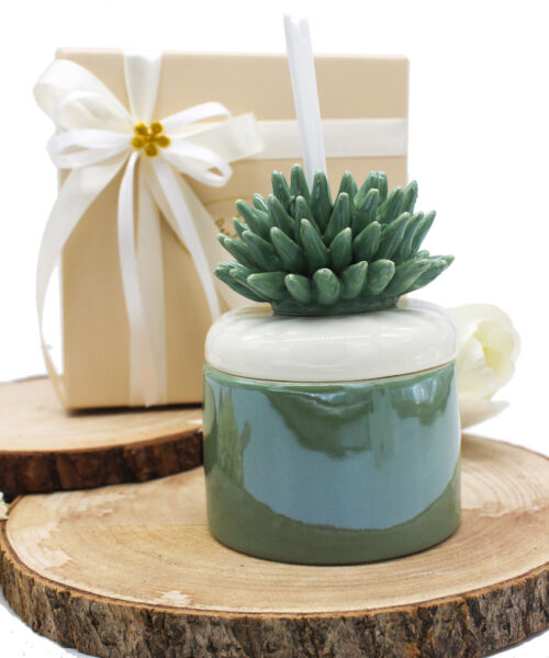 profumatore corallo porcellana verde