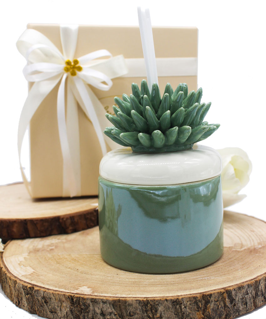 profumatore corallo porcellana verde