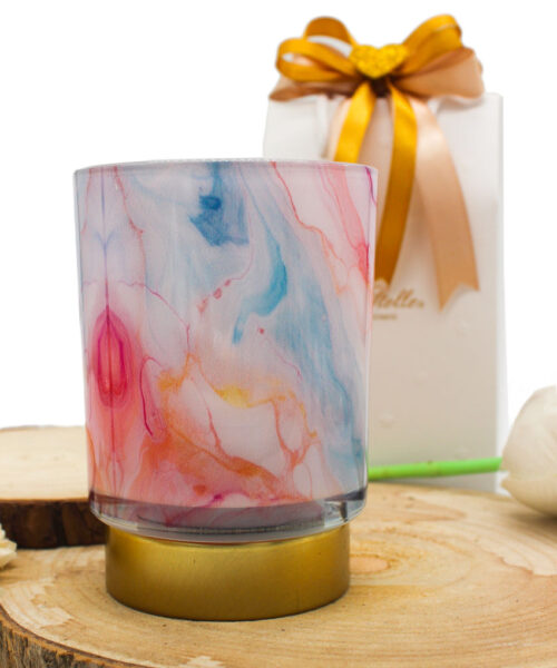 Bomboniera Lampada in Vetro Watercolor – Completa di Confezione