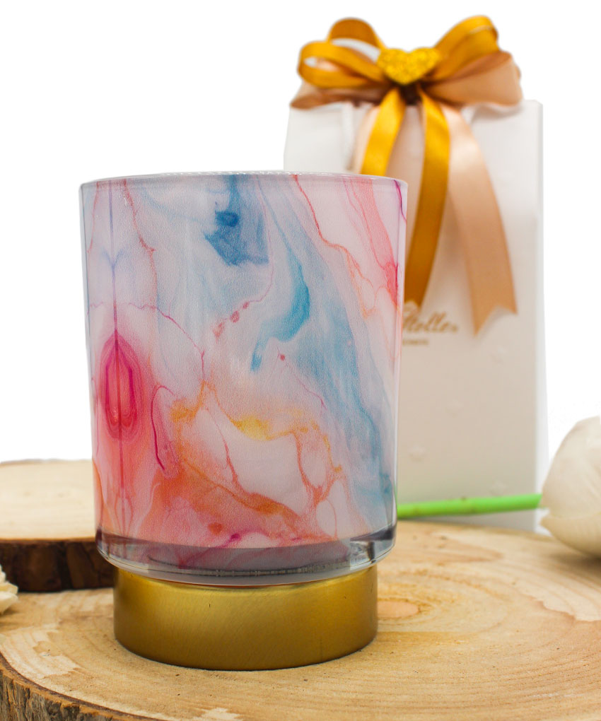 Bomboniera Lampada in Vetro Watercolor – Completa di Confezione