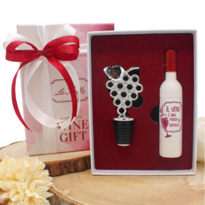 Bomboniera Set 2 Pz Accessori Vino – Completo di Confezione
