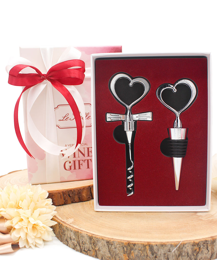 Bomboniera Set 2 Pz Accessori Vino Completo di Confezione