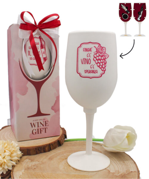 Bomboniera Accessori 3 Pz Vino in Calice Completo di Confezione – MC Bomboniere