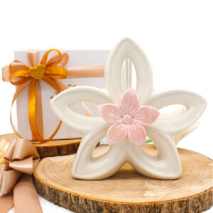 Bomboniera Profumatore Fiore in Porcellana Completo di Confezione – MC Bomboniere