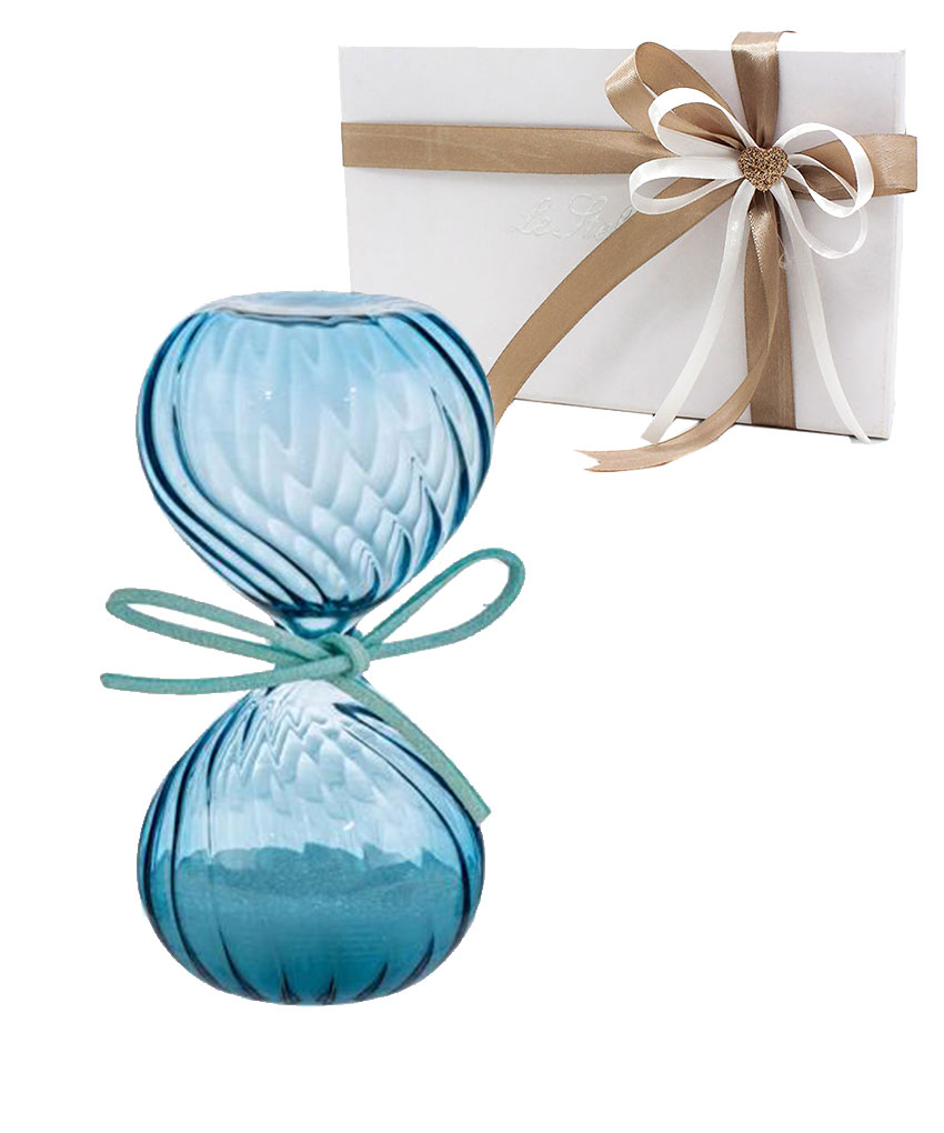 Clessidra in vetro Blu con confezione – Bomboniera elegante