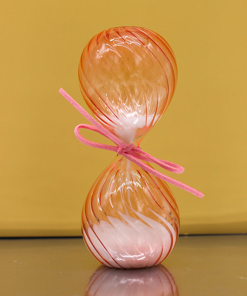 Clessidra in Vetro Rosa con Confezione – Disponibile in 2 Misure