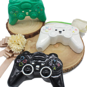 Bomboniera Salvadanaio Joystick in Resina – 3 Colori Assortiti 16×5×h11 cm