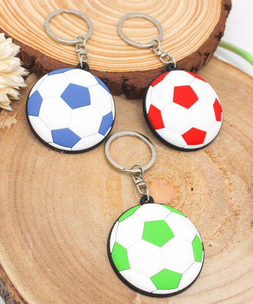 Bomboniera Portachiavi Pallone Calcio in Resina - 3 Colori Assortiti - 5 cm