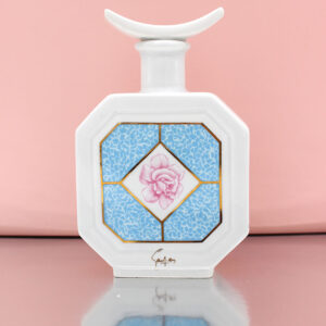 Bomboniera bottiglia in porcellana bianca con tappo