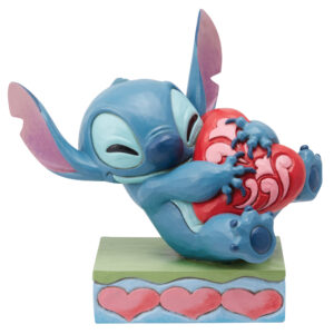 Statuetta Stitch abbraccia un Cuore – Disney Traditions