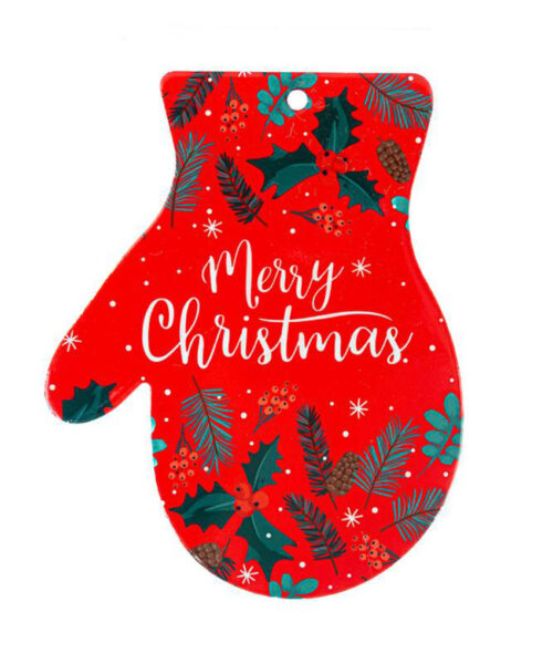 Guanto Poggia Pentola Ceramica Merry Christmas 20×25 cm – Bomboniera Natalizia
