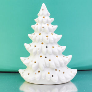 Albero di Natale porcellana LED 13×7×17,5 cm – MC Bomboniere