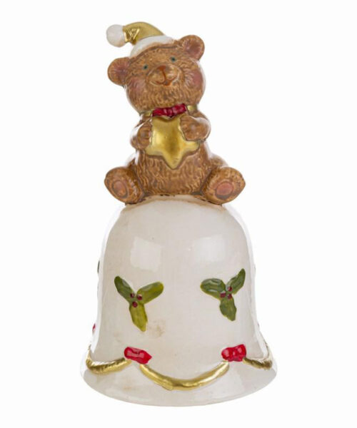 Campanella Natalizia Orsetto Porcellana
