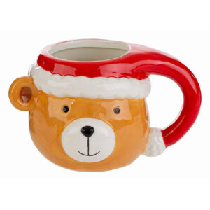 Vasetto orsetto in ceramica – Decorazione natalizia per tavola e cucina