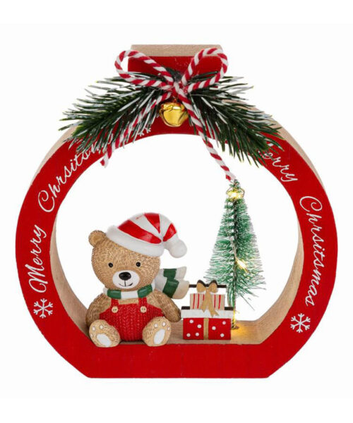 Decorazione natalizia orsetto – Addobbo natalizio dolce e raffinata