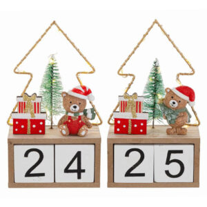 Datario Orsetto Natalizio LED – Decorazione luminosa 2 assortimenti