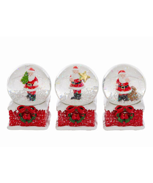 Ampolla Babbo Natale in Resina – Decorazione natalizia 3 assortimenti | MC Bomboniere
