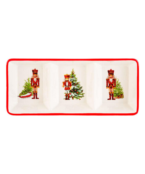 Vassoio rettangolare Schiaccianoci in porcellana 25x11x4 cm – MC Bomboniere