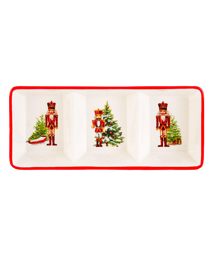 Vassoio rettangolare Schiaccianoci in porcellana 25x11x4 cm – MC Bomboniere