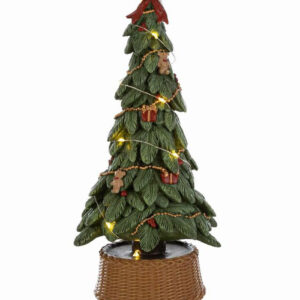 Albero natalizio in resina con LED 12,5×12,5×h.25,5 cm – MC Bomboniere