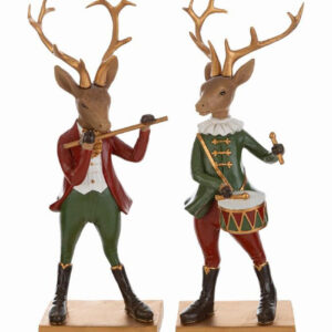 Renna natalizia in resina assortita h.18,5 cm – MC Bomboniere