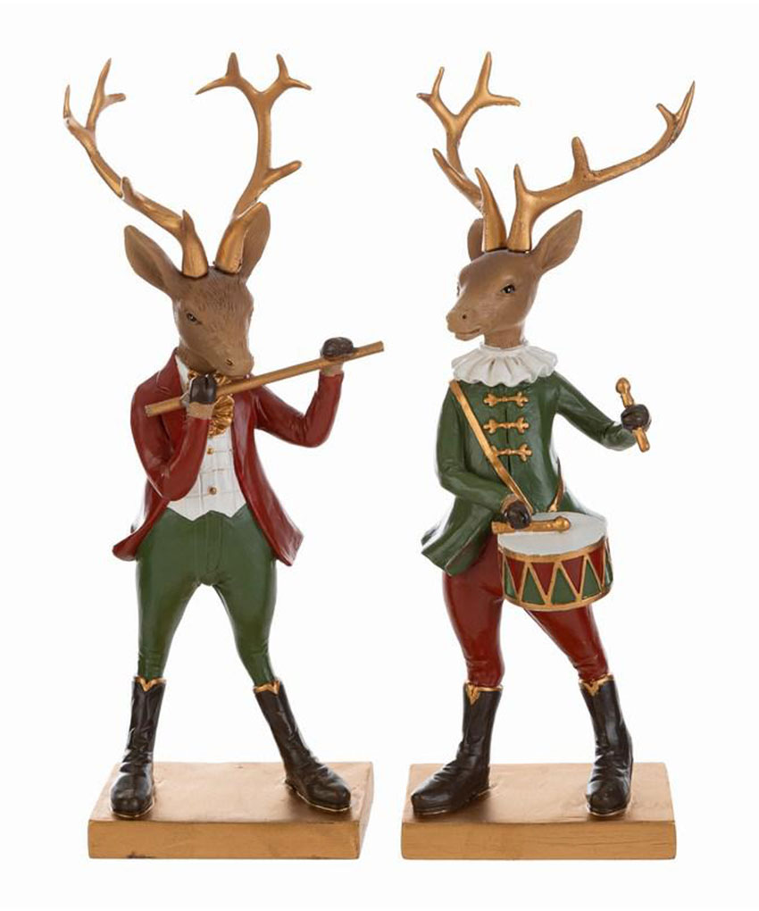 Renna natalizia in resina assortita h.18,5 cm – MC Bomboniere