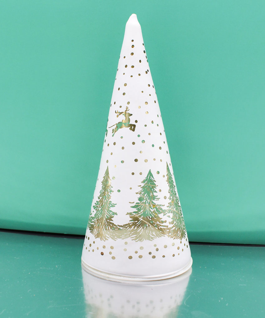 Albero Natalizio in Vetro con Luci Intermittenti – Disponibile in 2 Misure