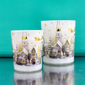 BICCHIERE CON CANDELA PROFUMATA – PAESAGGIO (Vaniglia)