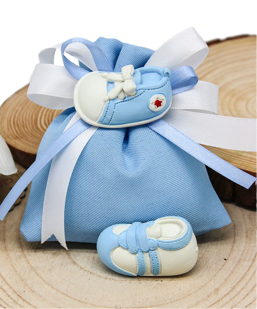 Bustina Scarpetta Bimbo con Magnete 5 cm – Bomboniera Nascita e Battesimo