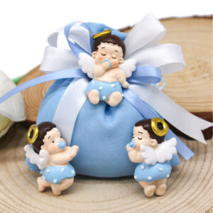 Angioletto Calamita Celeste 5 cm – Bomboniera Nascita e Battesimo