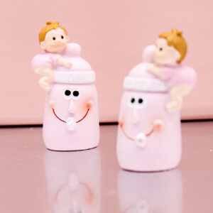 Biberon Statuina Rosa 6 cm – Bomboniera Nascita e Battesimo