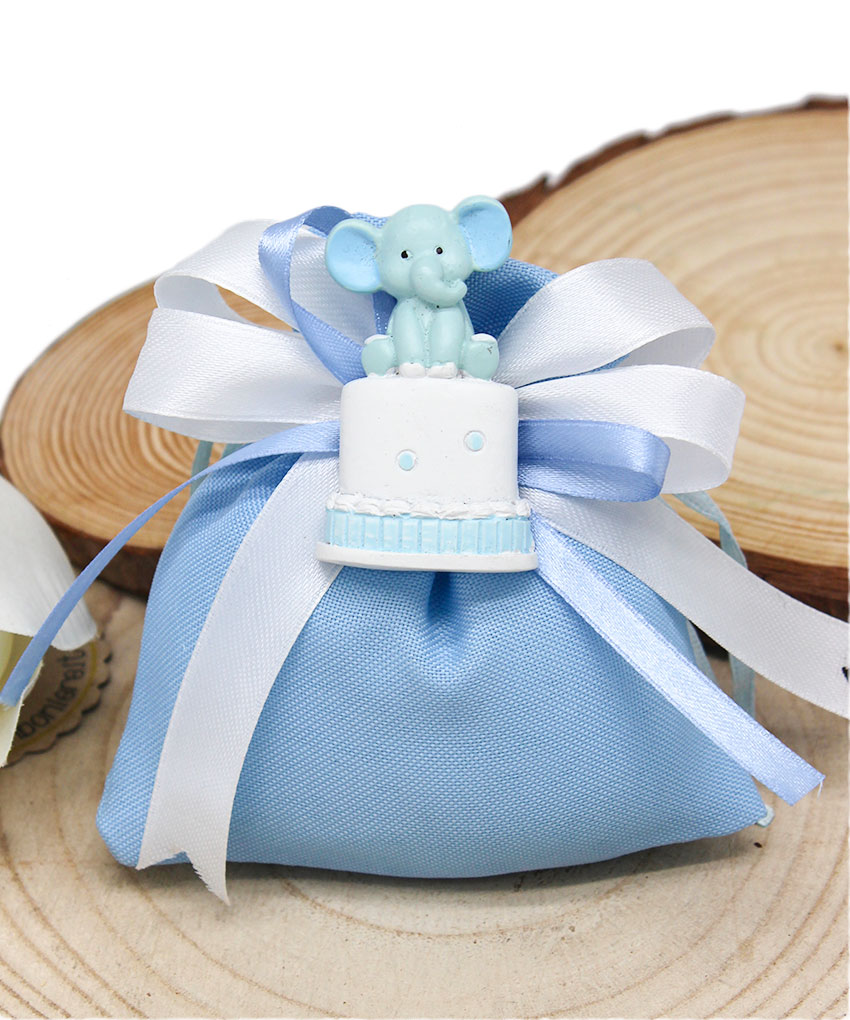 Bomboniere / Bustine calamite - Torta Baby Elefantino Celeste