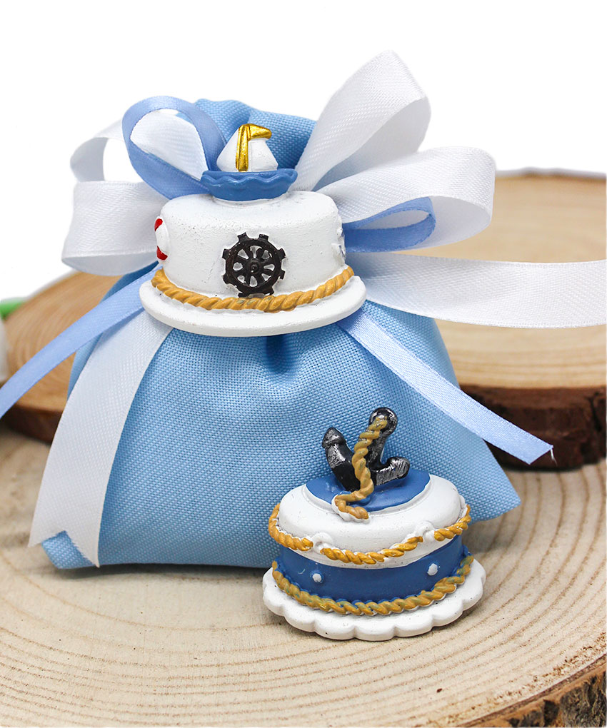 Bustina Torta Mare con Magnete 5 cm – Bomboniera 2 Modelli Assortiti