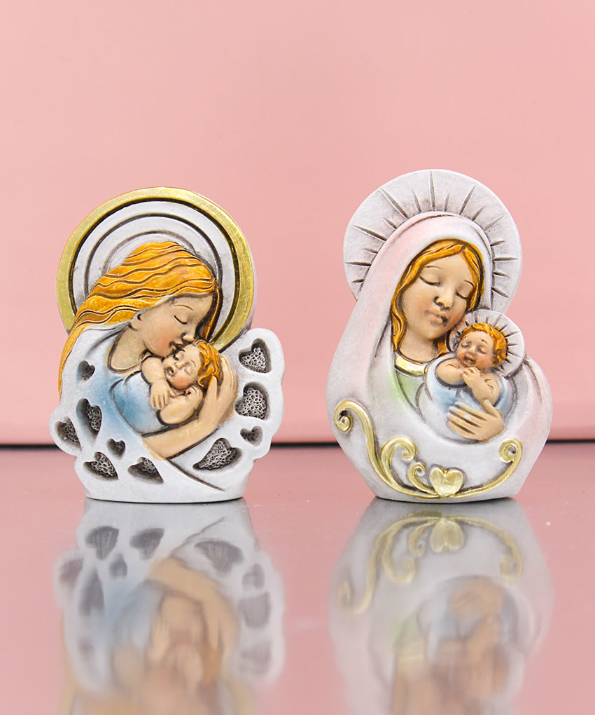 Bomboniera Madonna Maternità – h 6,5 cm | 2 Modelli Assortiti